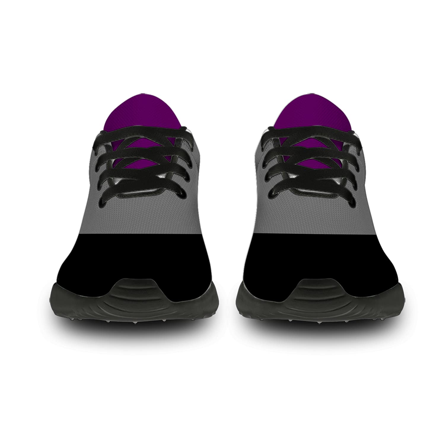 Asexual Pride Running Shoes for Women & Men - Lightweight Walking & Tennis Sneakers with Asexual Flag Design - Perfect for LGBTQ+ Pride Events, Gym Workouts & Casual Wear - Size 6.5 Women/4.5 Men