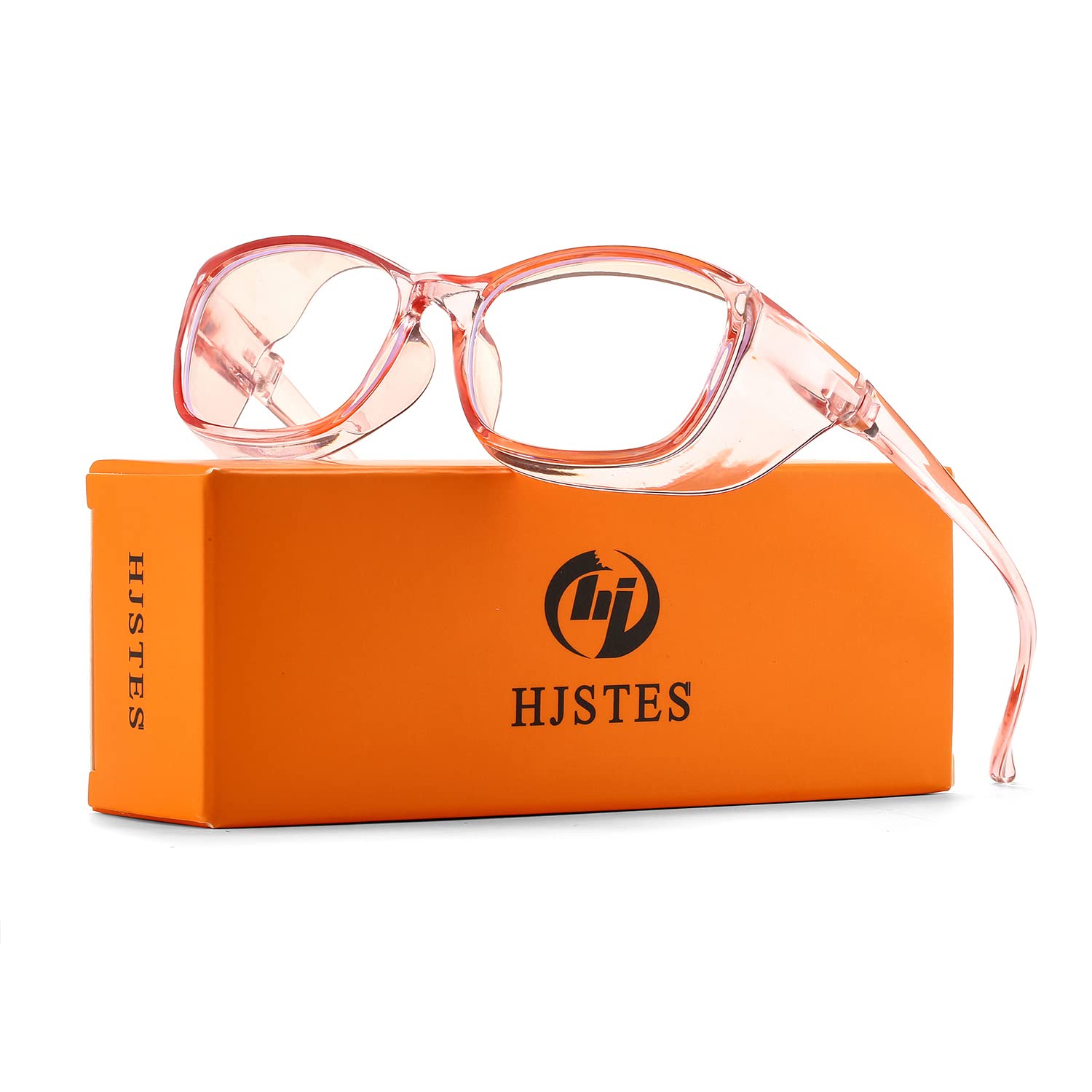 HJSTES Safety Glasses for Women - Anti Fog, Blue Light Blocking Protective Eyewear - Clear Frame Nurse Goggles for Healthcare, Lab & Industrial Work