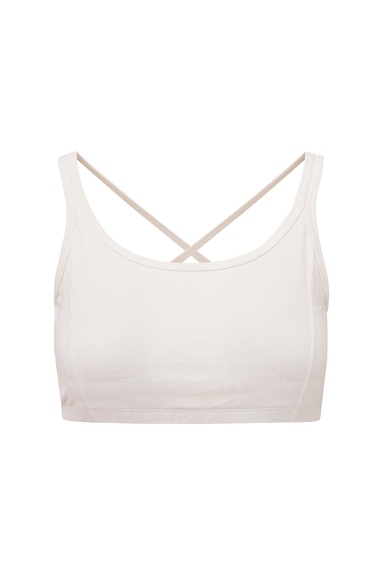 Aiden Women's Breathable Bow Print Sports Bra - Comfortable Workout Top for Yoga, Running & Gym