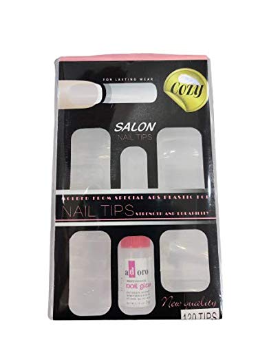 KIRA Clear Acrylic Nail Tips - 120PCS French False Nails with Glue, 6 Sizes & Storage Case for Professional Salon & DIY Manicure | Perfect for Wedding, Party & Everyday Nail Art