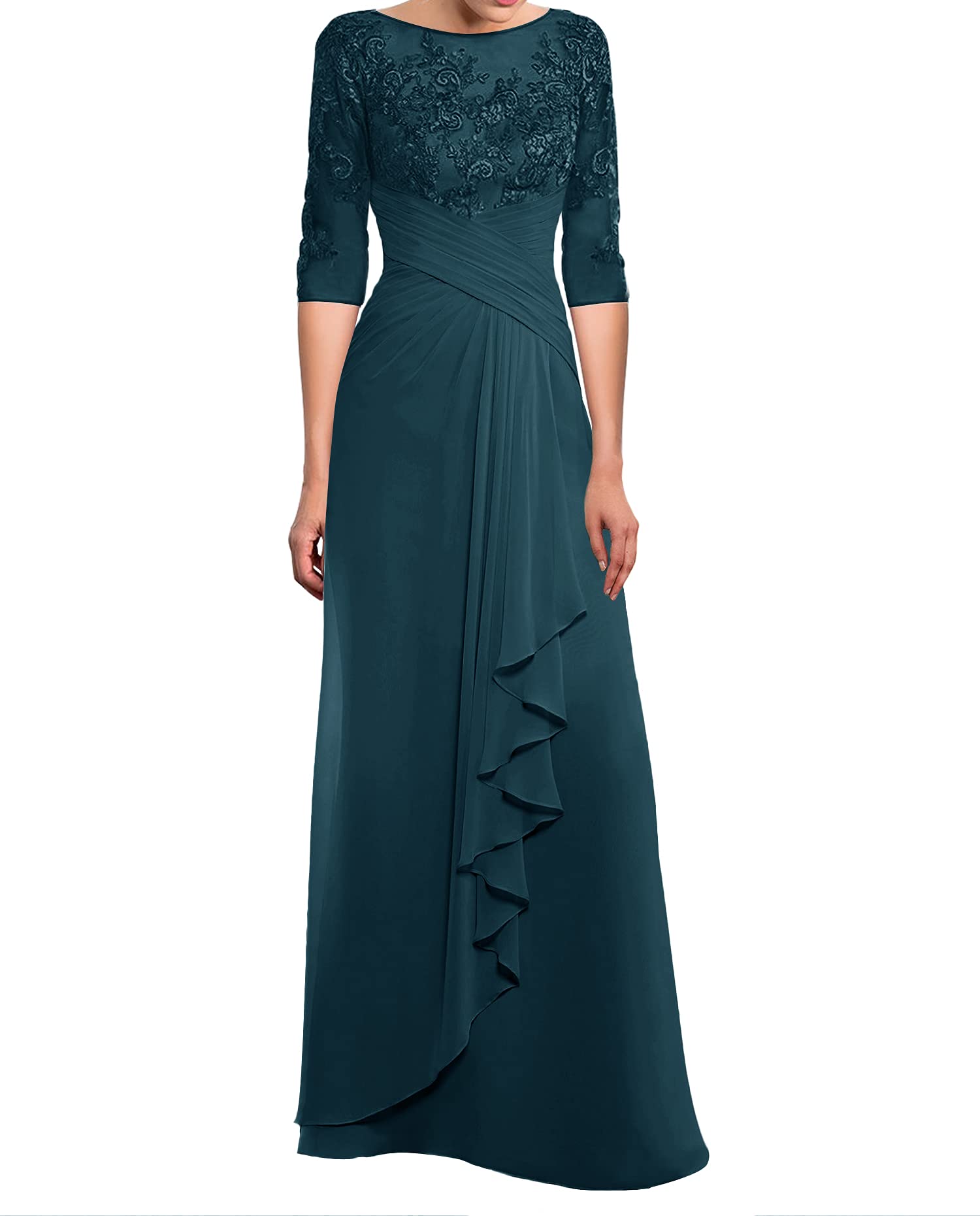 Elegant Mother of The Bride Dresses - Lace Formal Evening Gowns for Women, Long Chiffon Wedding Guest Dresses - Perfect for Weddings, Receptions & Special Occasions