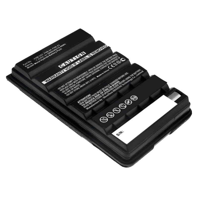 Synergy Digital 2-Way Radio Battery - 1800mAh Ni-MH Replacement for Vertex FNB-64 & Yaesu FNB-64 (7.2V) | Long-Lasting Power for Walkie Talkies, Outdoor Adventures, Construction Sites & Emergency Communication