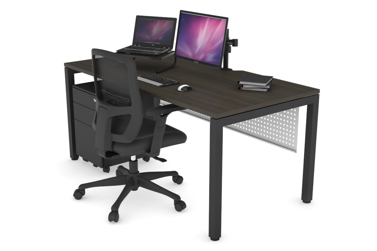 Quadro Square Legs Office Desk - 1800L x 800W Modern Workstation with Cable Management | Home Office, Study Room & Workspace Solution