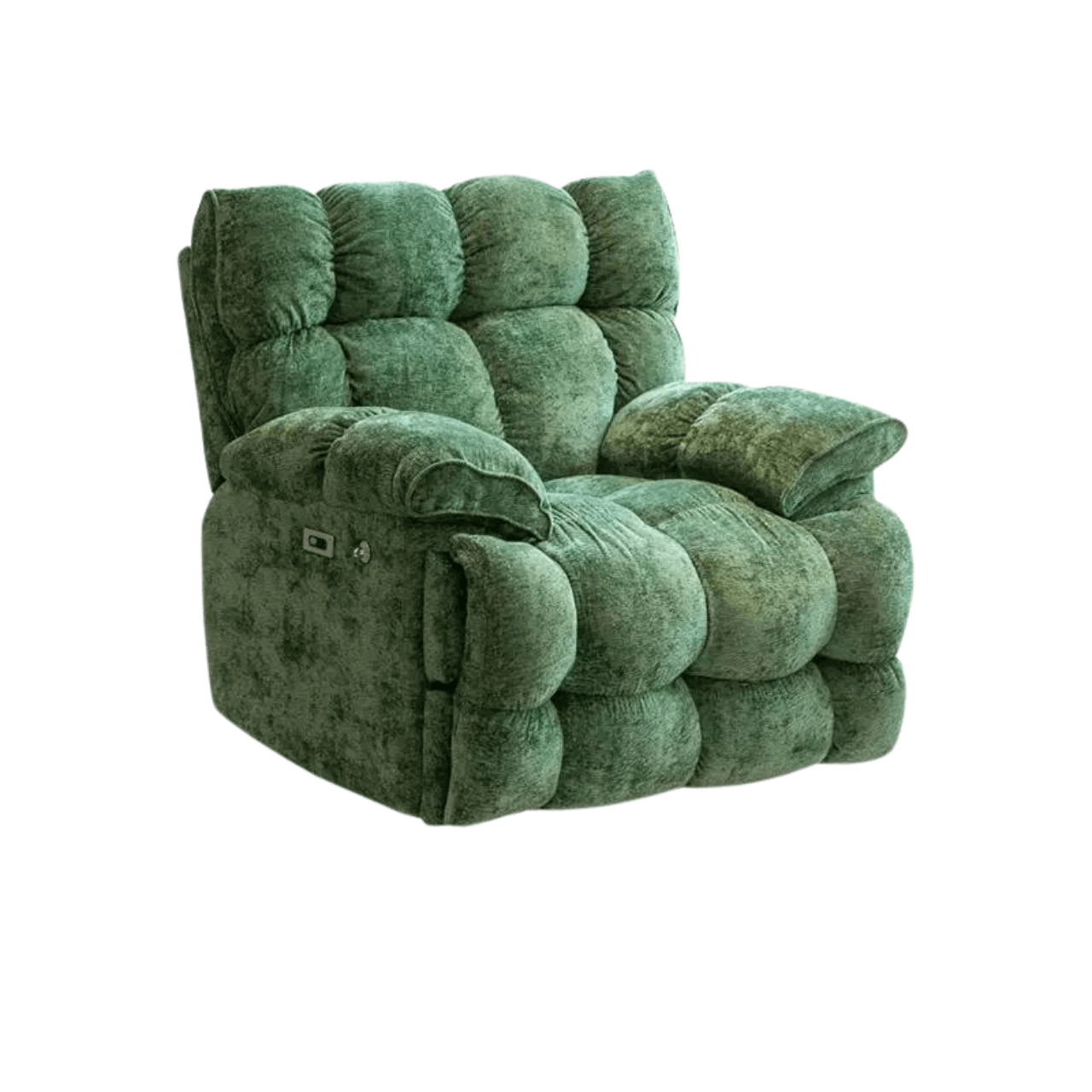 Premium White Chenille Wool Electric Recliner Chair - Modern Stylish Living Room Furniture for Relaxation & Home Theater Comfort