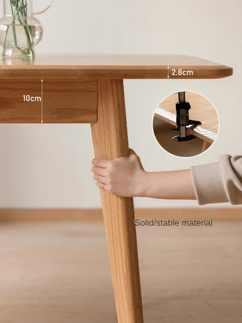 Solid Oak & Ash Wood Nordic Wall Mounted Extendable Dining Table - Space Saving Retractable Design for Small Apartments & Modern Homes
