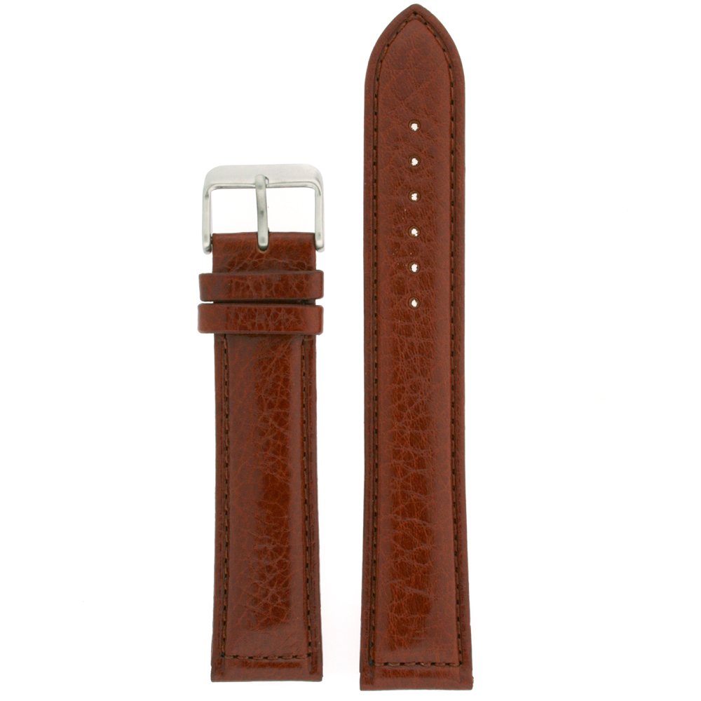 Premium Extra Long Leather Watch Band - Honey Brown, 18mm Width, Padded Comfort for Large Wrists | Ideal for Dress Watches, Business Attire & Formal Occasions