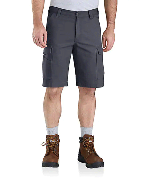 Carhartt 103542 BLS Men's Rugged Flex® Relaxed Fit Canvas Cargo Work Shorts - Bluestone - Durable Workwear for Construction, Landscaping & Outdoor Activities