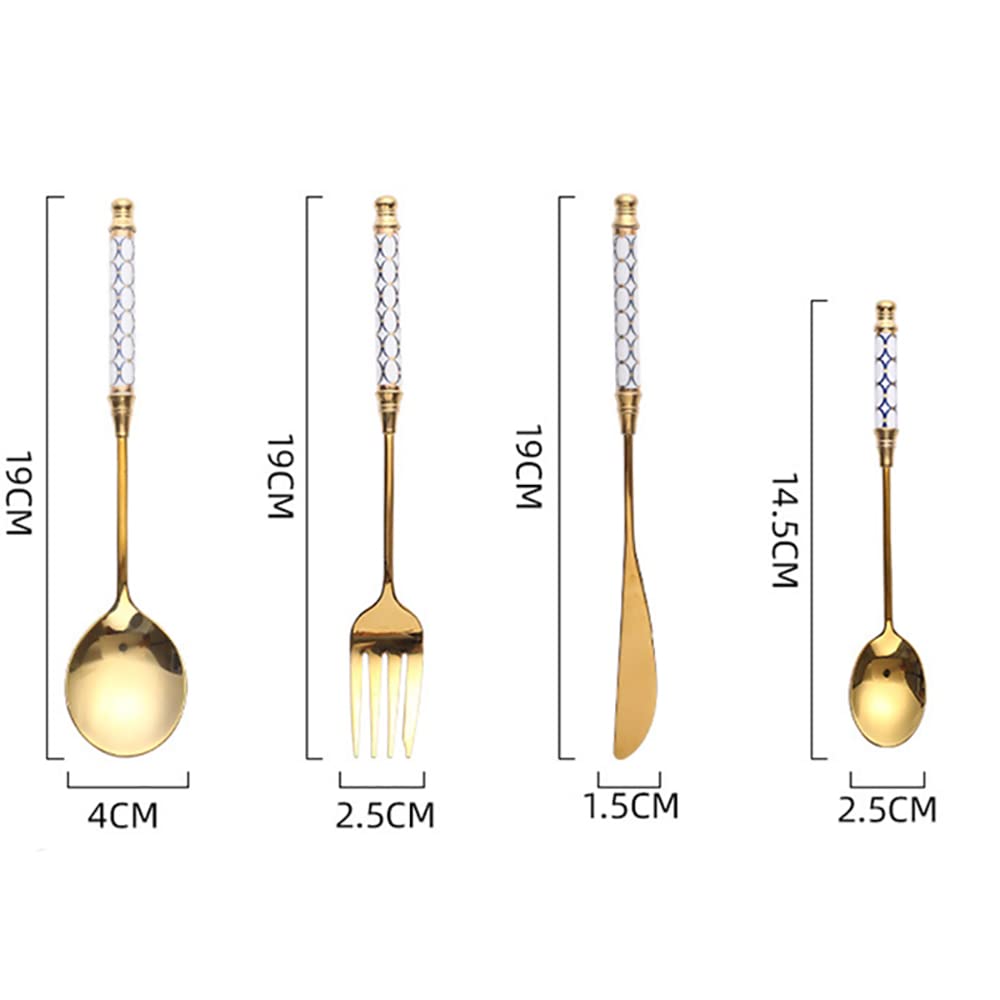 Premium 48-Piece Silverware Set for 12 - Stainless Steel Gold Flatware Cutlery Set for Home, Restaurant, Wedding & Party - Elegant Tableware Utensils for Fine Dining, Entertaining & Special Occasions