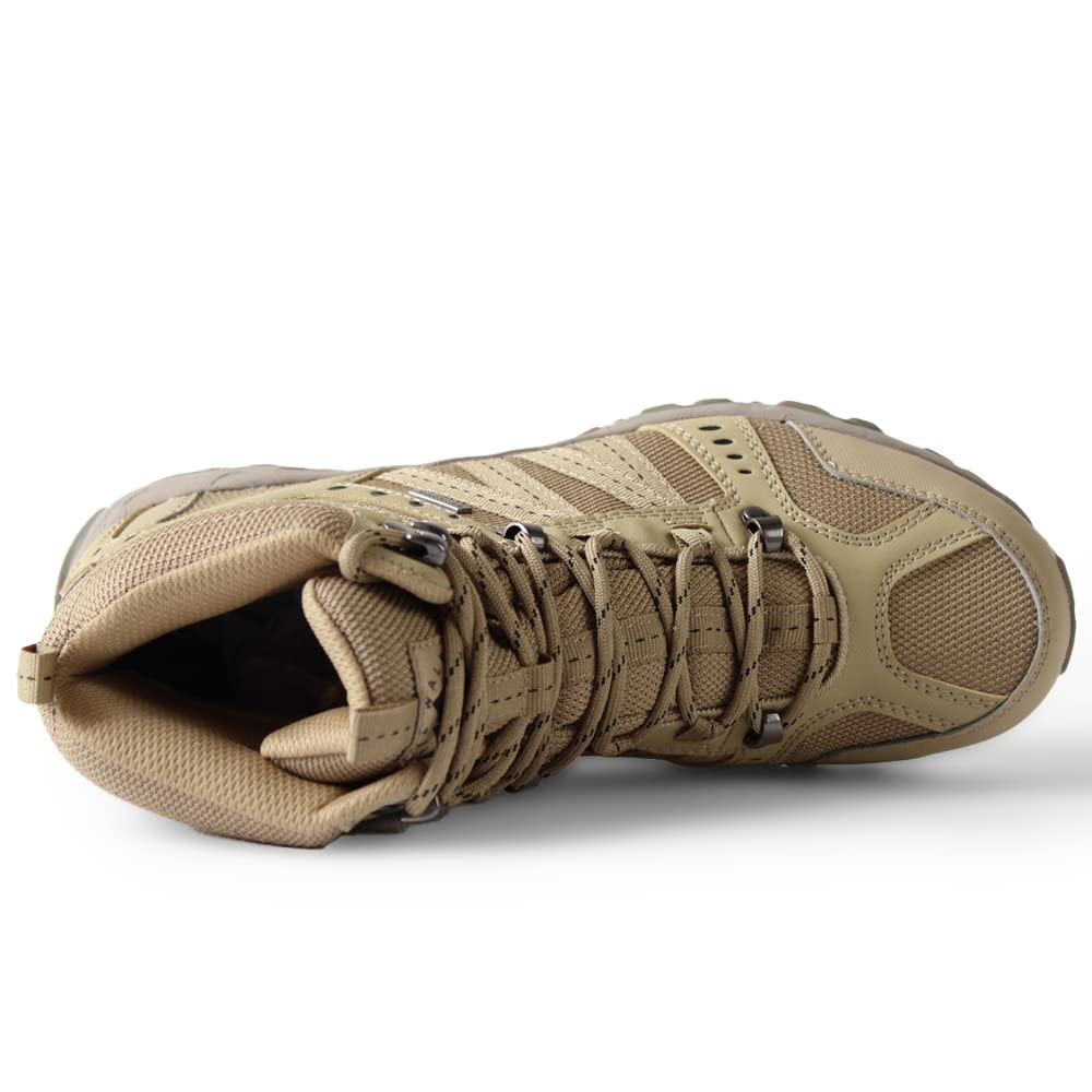 Men's Tactical Boots - Waterproof Lightweight Hiking Boots for Outdoor Work & Desert Adventures | Durable Breathable Work Boots for Hiking, Camping & Construction