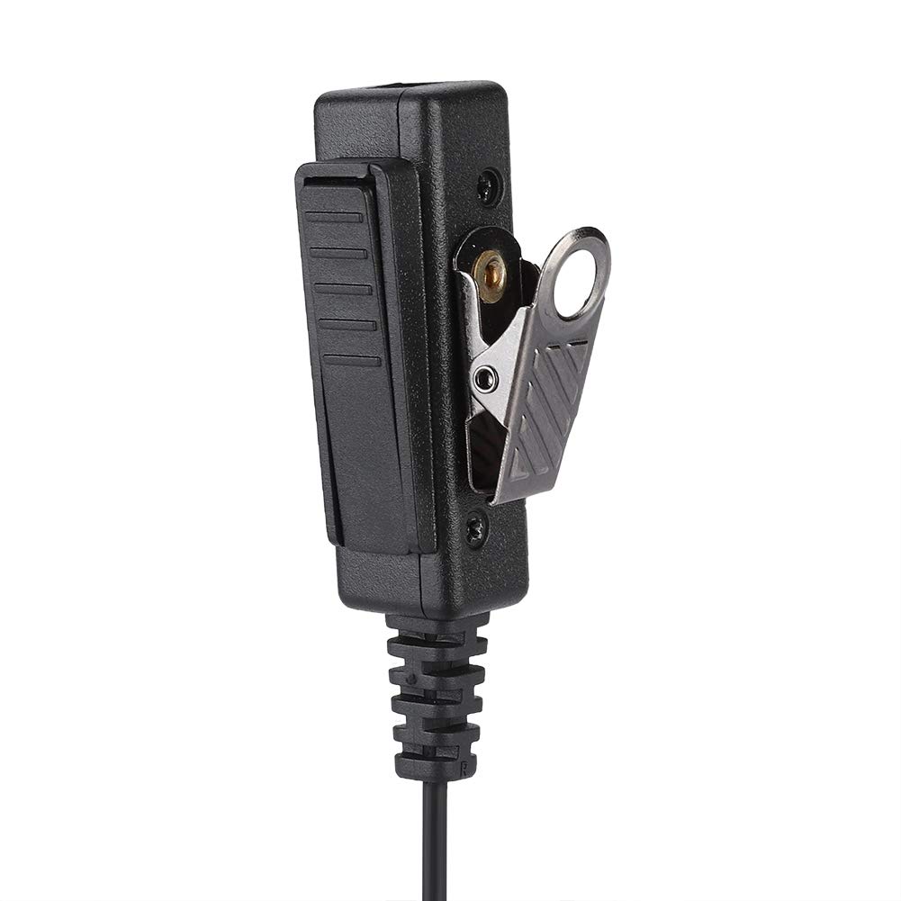 Black ABS Air Tube Earpiece Headset with Microphone - Secure Communication Device for Bodyguards, HAM Radio Enthusiasts & Security Professionals | Ideal for Covert Operations, Event Security & Two-Way Radio Use