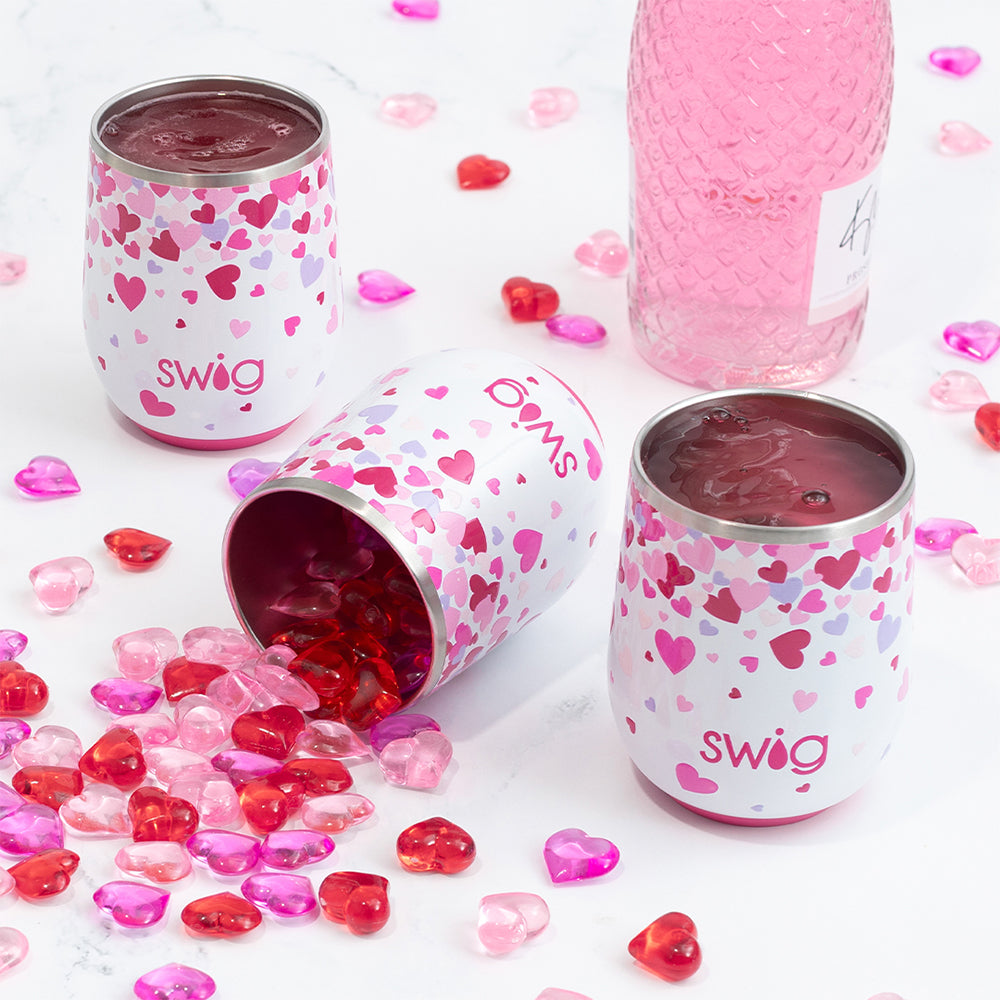 12oz Stemless Wine Glass - Romantic Couple Gift for Valentine's Day, Anniversary & Date Night - Perfect for Red Wine, White Wine & Cocktails at Home or Parties