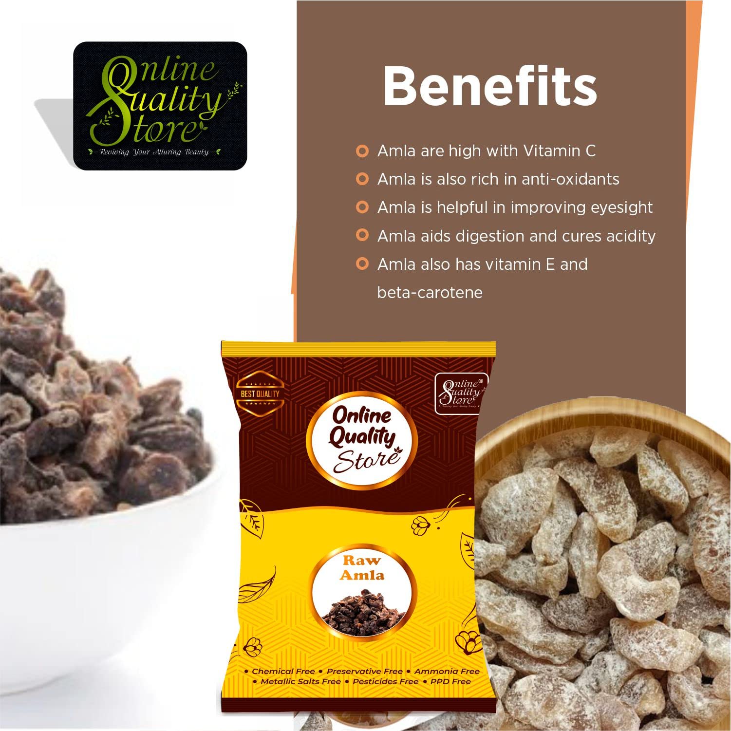 Organic Dried Amla (Indian Gooseberry) for Hair Growth & Skin Care - 250g | Raw Amla Powder for Natural Hair Treatment | Emblica Officinalis | Perfect for DIY Hair Masks, Scalp Treatments & Holistic Beauty Routines