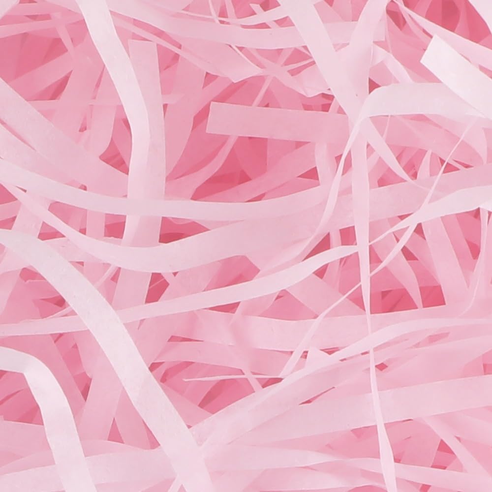 BoxSkivra 4 OZ Pink Crinkle Paper Shreds - Gift Basket Filler, Wrapping & Party Decoration for Easter, Christmas, Birthdays & Mother's Day - Perfect for DIY Crafts, Gift Presentation & Holiday Decor
