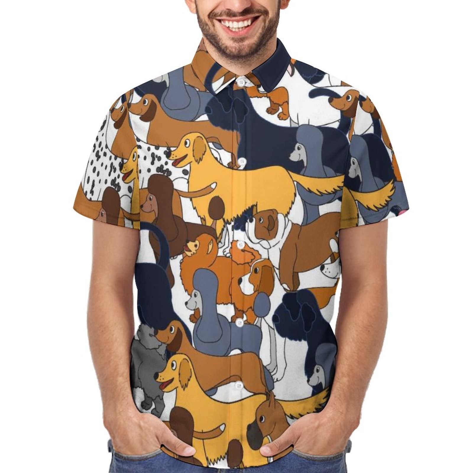 Vbadag Men's Hawaiian Shirt - Casual Short Sleeve Button Down Shirt for Summer Beach Vacation, Luau Party & Tropical Outfit | Lightweight Breathable Fabric