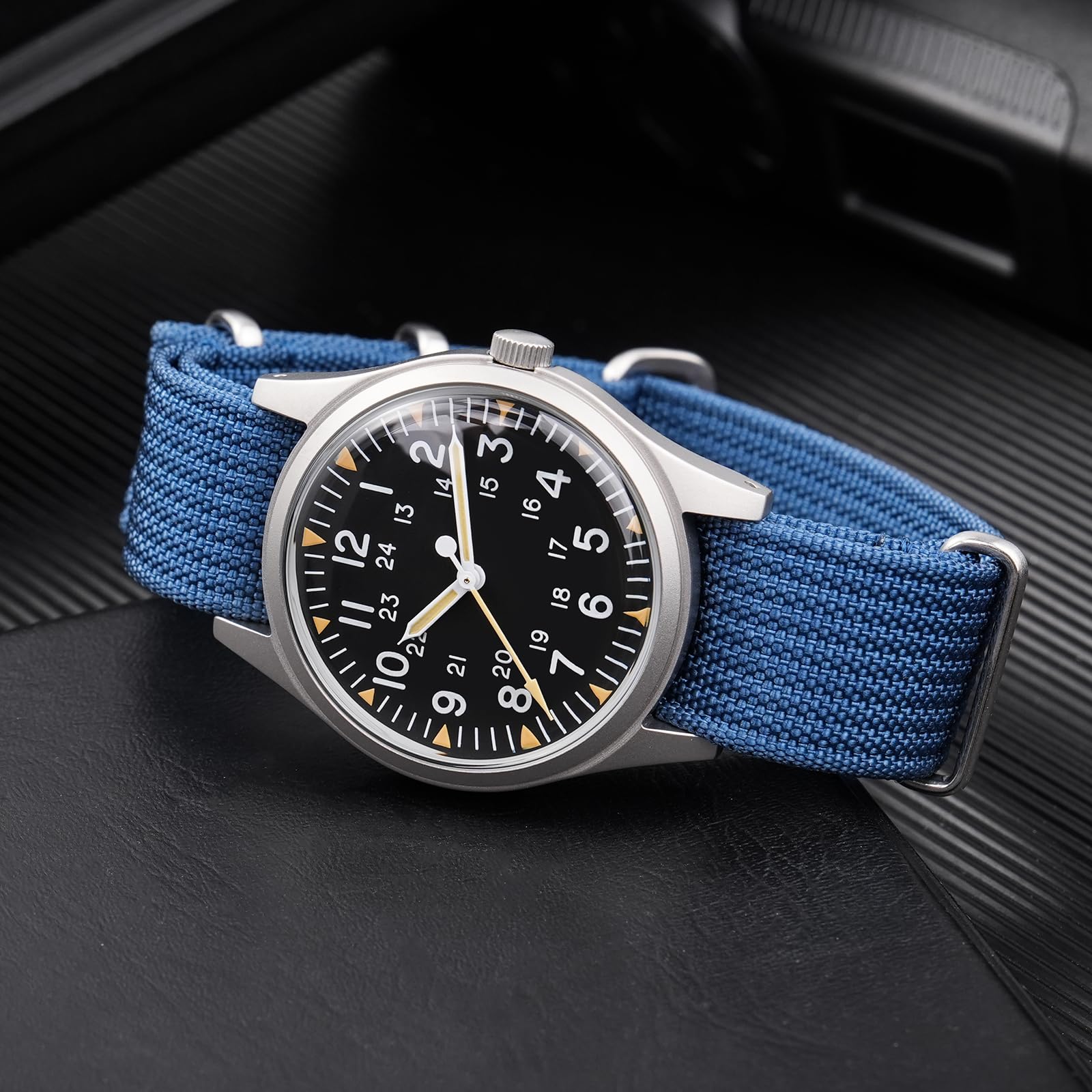 Nylon Watch Band 18mm 19mm 20mm 22mm 24mm, Waterproof Military Watch Straps with Stainless Steel Buckle - Durable Replacement Strap for Men & Women, Perfect for Outdoor, Hiking, and Sports Activities