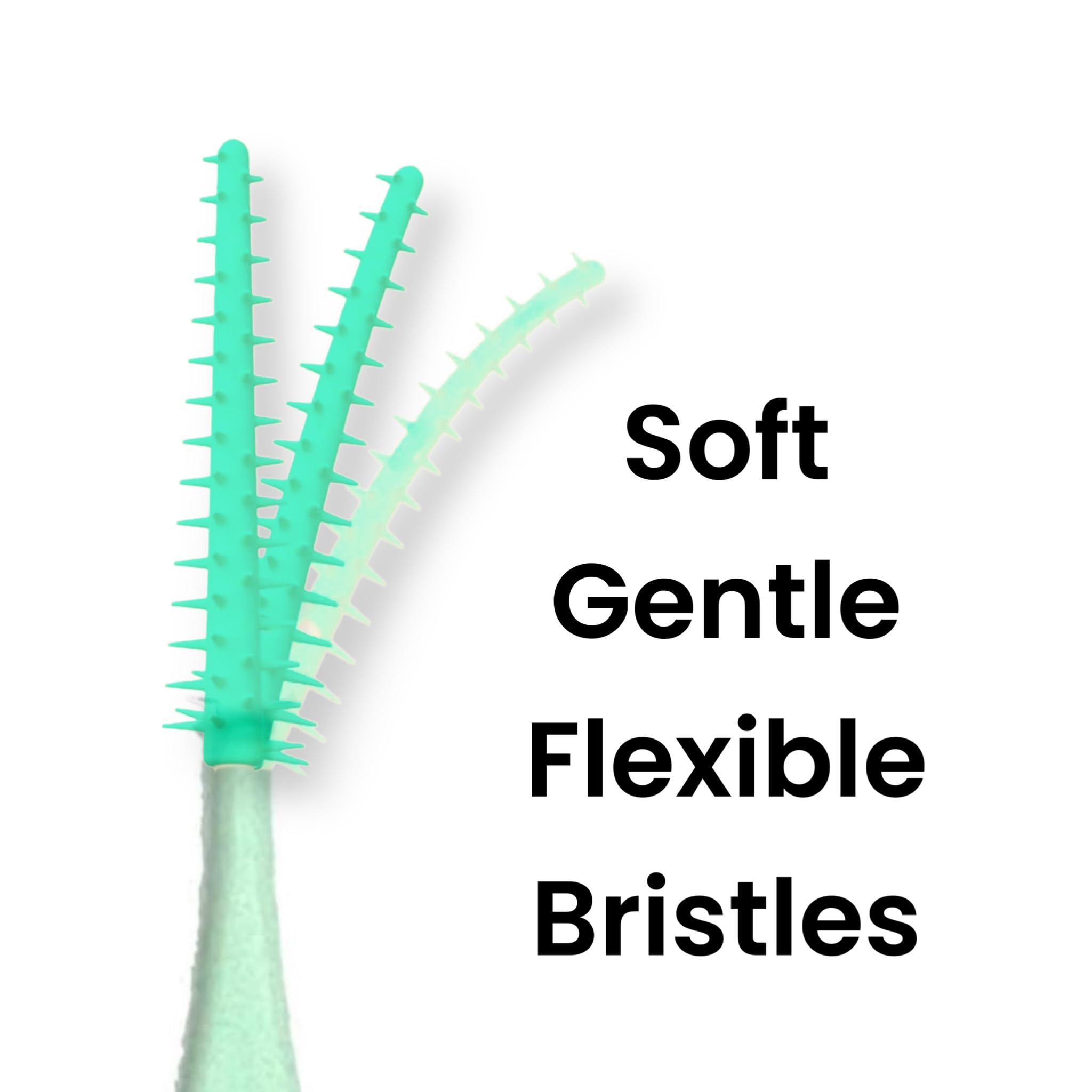 CVS Health 80-Piece Soft Bristle Dental Picks | Gentle Flexible Rubber Tips for Braces, Bridges, Crowns & Implants | Travel Case Included | Perfect for Oral Care at Home & On-The-Go
