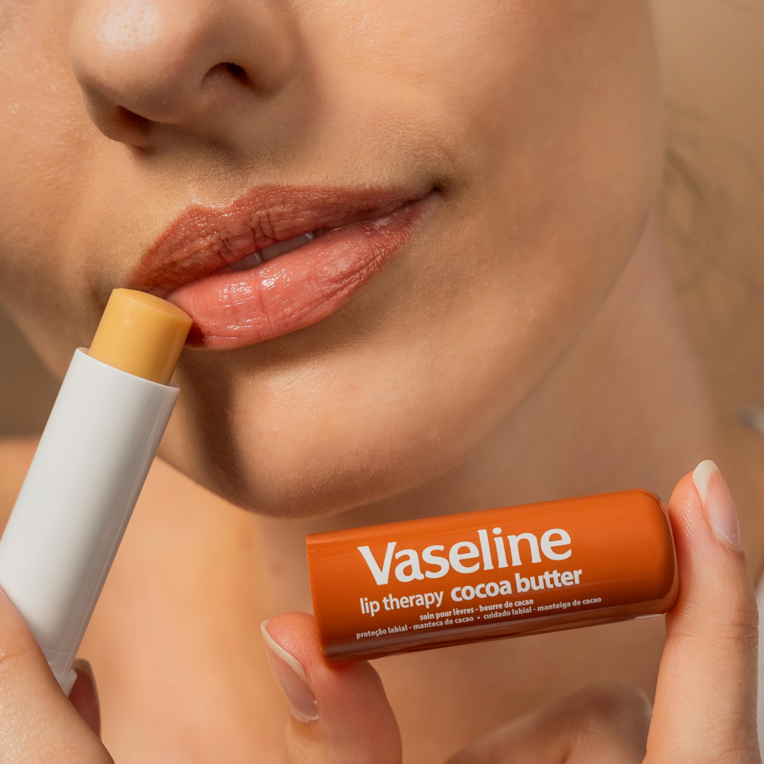 Vaseline Lip Therapy Cocoa Butter Tinted Lip Balm with Shea Butter - 2 Pack (4.8g Each) | Moisturizing & Nourishing for Dry, Chapped Lips - Perfect for Winter, Travel & Daily Use