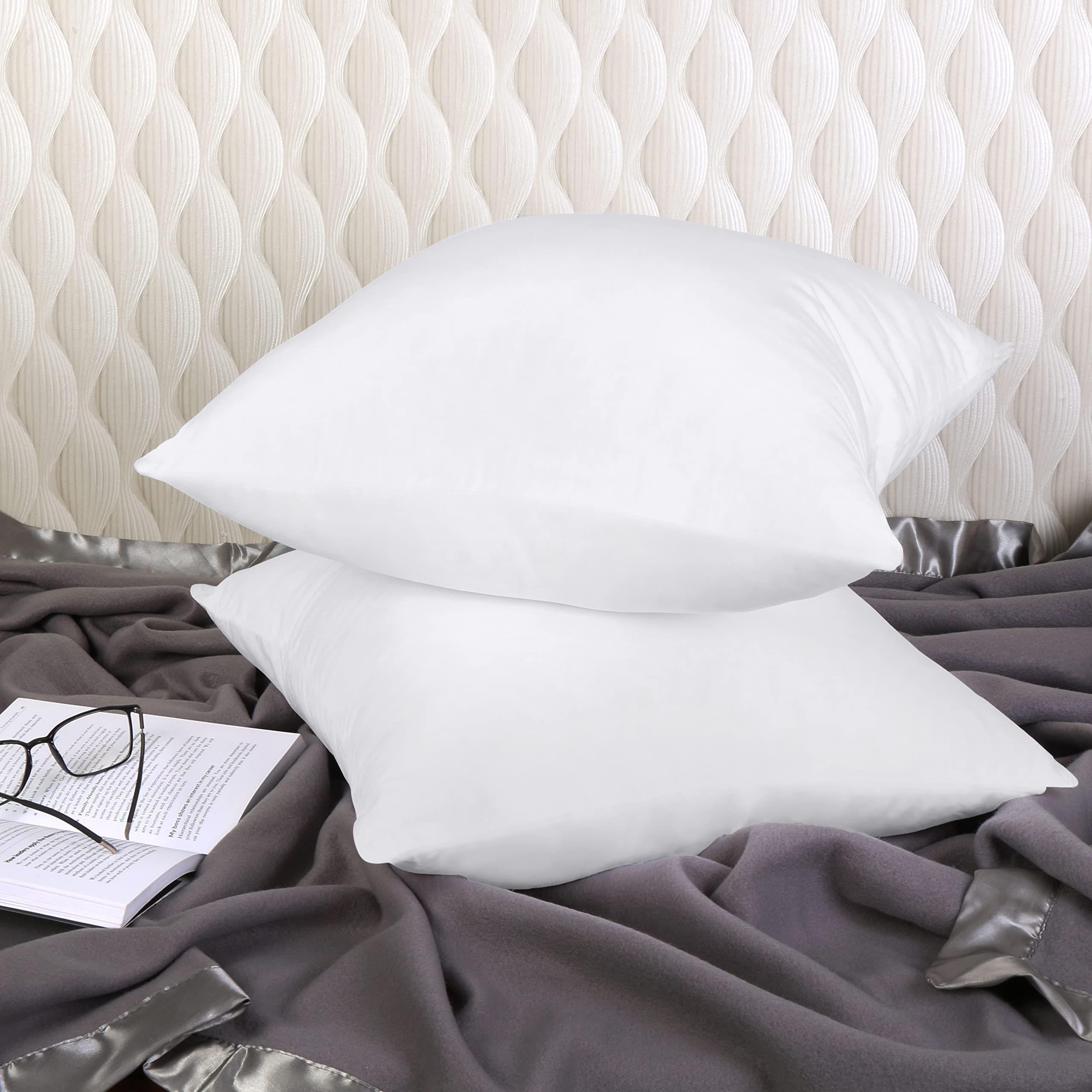 Utopia Bedding 20x20 Inch Throw Pillow Inserts (Pack of 2, White) - Soft Decorative Couch & Bed Pillows for Living Room, Bedroom - Perfect for Home Decor, Sofa Accent, and Cozy Comfort