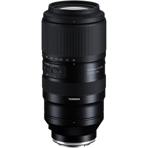 Tamron 50-400mm f/4.5-6.3 Di III VC VXD Lens for Sony E Mount - Full Frame Telephoto Zoom Lens for Wildlife, Sports & Travel Photography