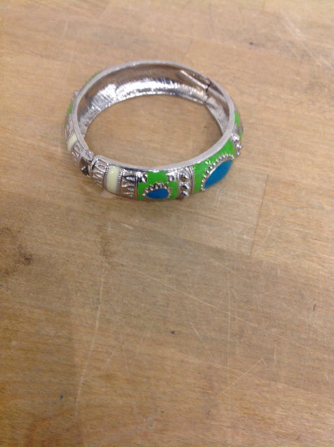 Stylish Silver Green & Aqua Bracelet for Women - Trendy Boho Jewelry for Everyday Wear, Parties & Gifts