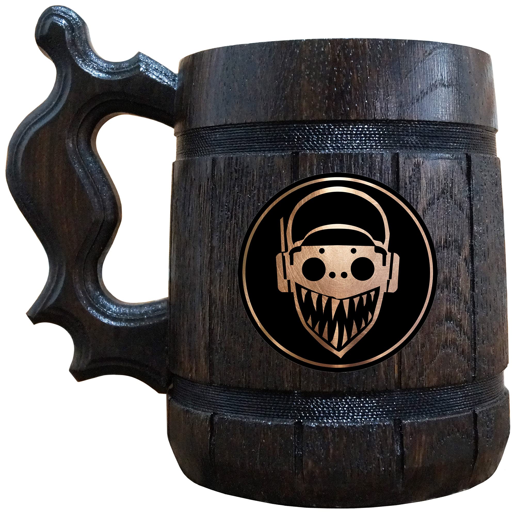 Custom AL Octane Beer Mug - Personalized Wooden Stein & Tankard for Men - Unique Gifts for Dad, Husband, Gamer - Anniversary, Birthday, Wedding Present - Perfect for Parties, Man Cave & Beer Enthusiasts