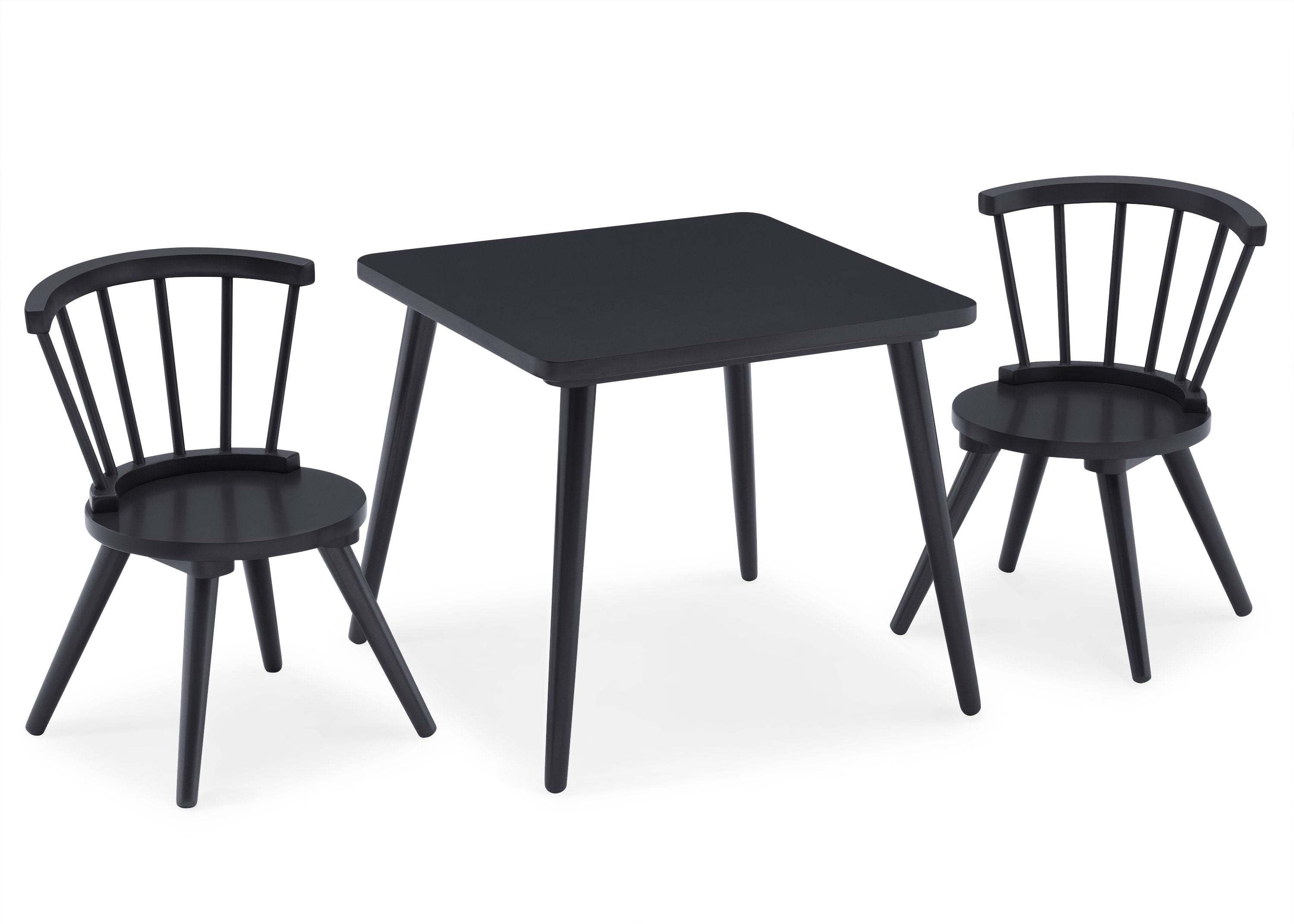 Windsor Dining Table and 2 Chairs Set - Solid Wood Kitchen Furniture for Small Spaces, Breakfast Nook, or Apartment Dining Area
