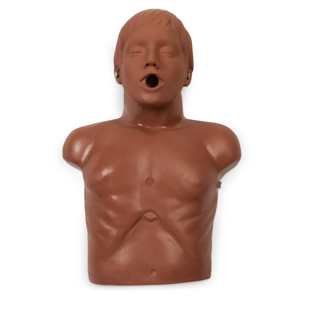 Econo VTA CPR Training Manikin - Dark Skin Tone for Realistic First Aid & Emergency Response Practice | Perfect for CPR Classes, Medical Training & Home Safety