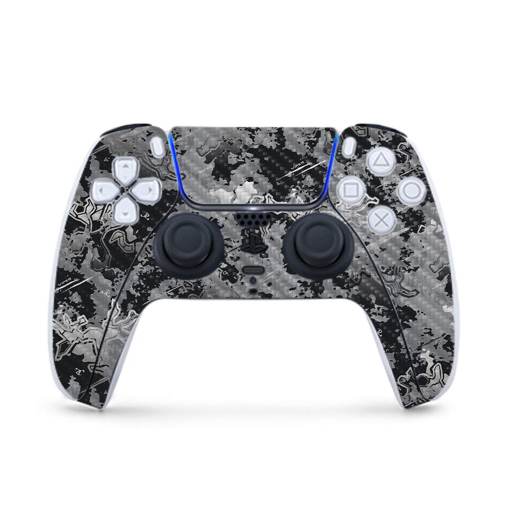 Premium Carbon Fiber Gaming Skin for PS5 Controller - Viper Urban Design | Durable Textured Finish | Easy to Apply & Remove | Made in USA | Perfect for Gaming Enthusiasts & Customization Lovers