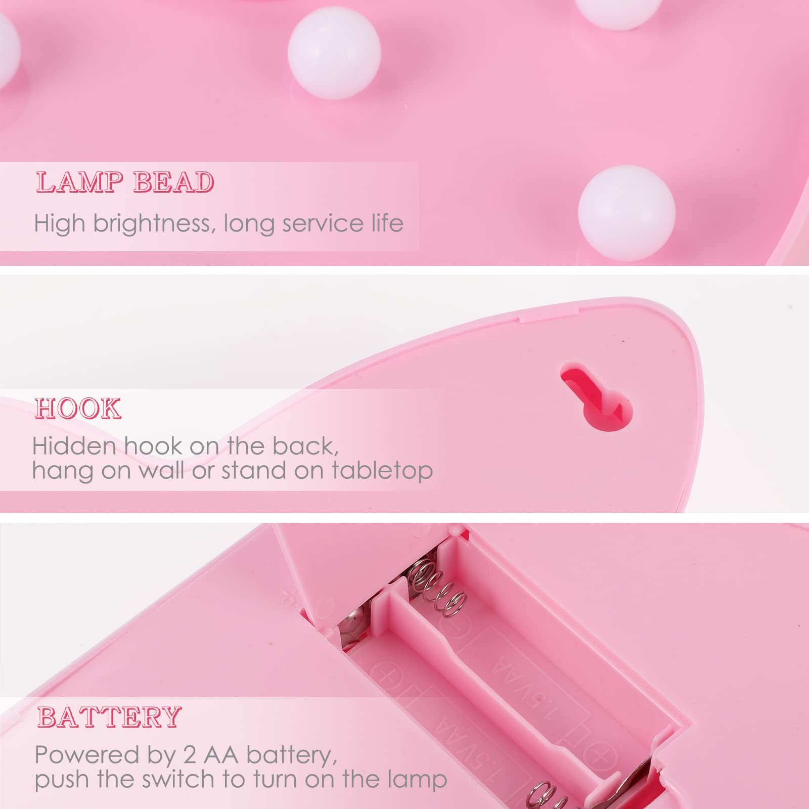 Cute Pink Bunny Neon Light - Easter Nursery Lamp & Night Light for Kids Room, Bedroom Decor - Perfect for Easter Party, Baby Shower, Girls Room & Home Decoration
