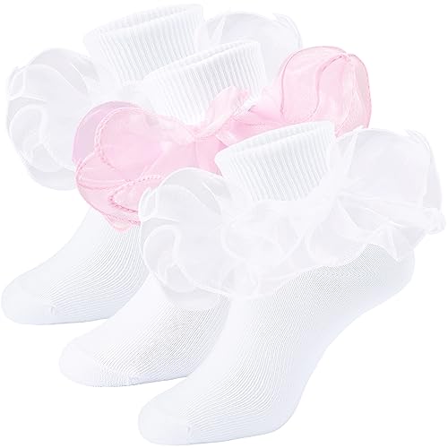White,white,pink-3 Pairs