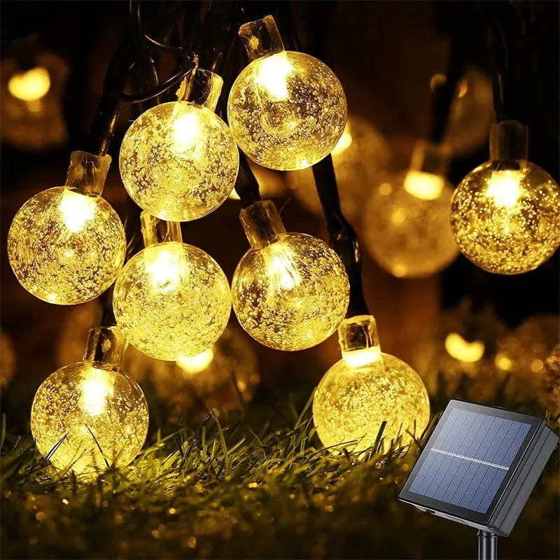 Solar Powered Dimmable LED Outdoor String Lights - Waterproof Fairy Lights for Patio, Garden, Backyard, Wedding & Party Decor