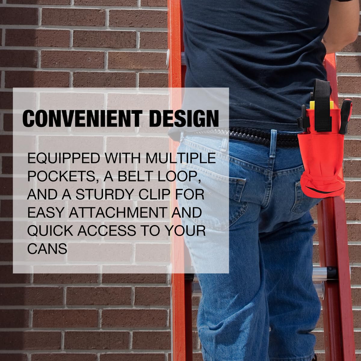 **Heavy-Duty Spray Can Holster & Paint Bottle Holder Belt - Durable Nylon Webbing for Easy Access - Perfect for Painting, Gardening & DIY Projects**