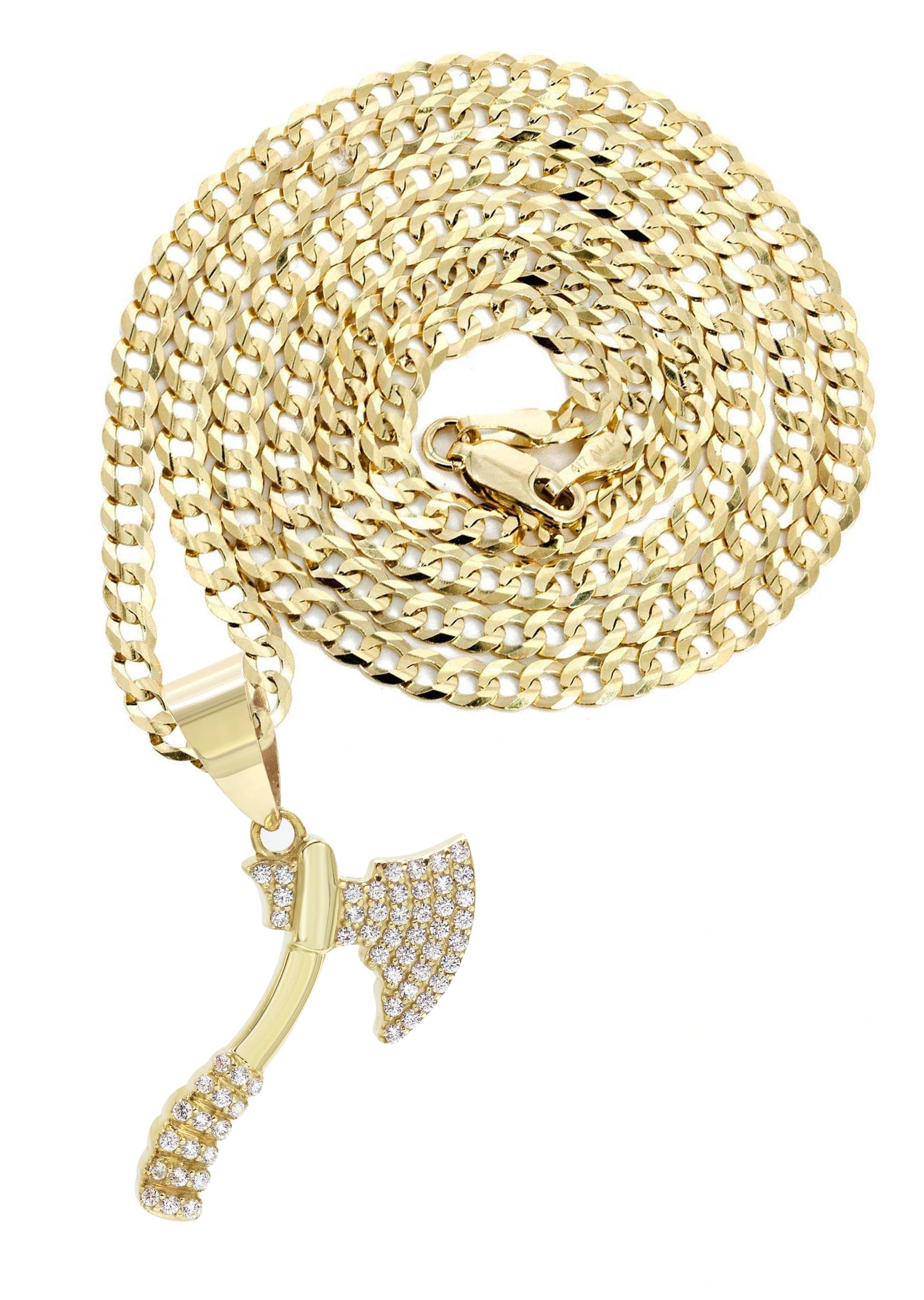 10K Yellow Gold Hatchet Necklace for Men & Women - 13.8 Grams Solid Gold Pendant - Viking Jewelry Gift for Him & Her - Perfect for Everyday Wear, Outdoor Adventures & Special Occasions