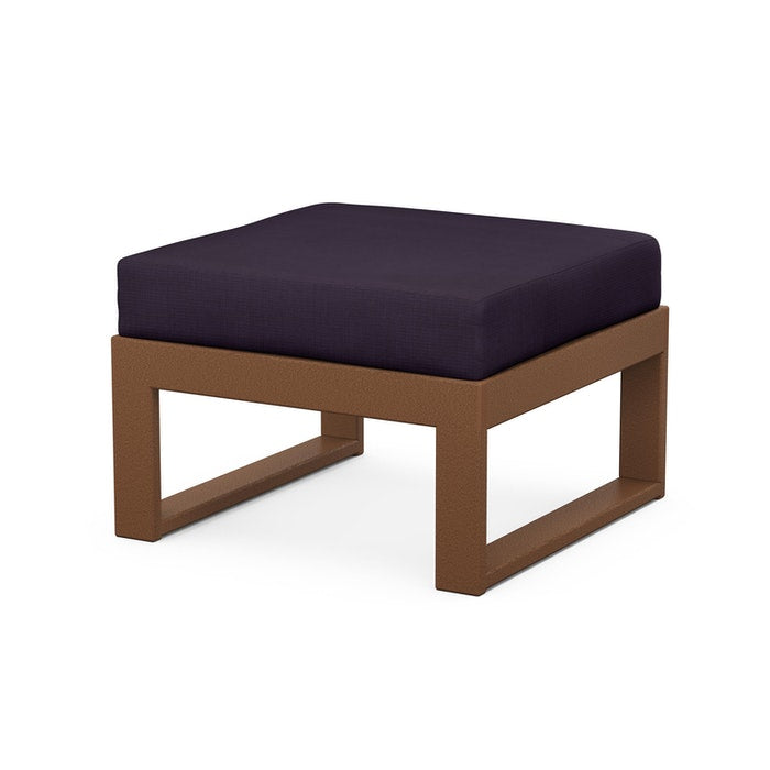 POLYWOOD Modular Outdoor Ottoman - Durable All-Weather Patio Furniture with Removable Cushion | Perfect for Poolside, Deck, Garden & Backyard Relaxation
