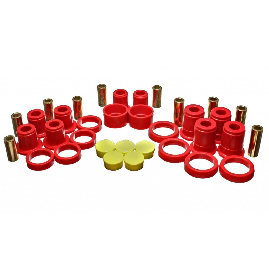 Energy Suspension Rear Control Arm Bushing Kit for 2007 Chevy Avalanche/Tahoe - Red Polyurethane 3.3194R | Improves Handling & Ride Comfort for Off-Road & Daily Driving