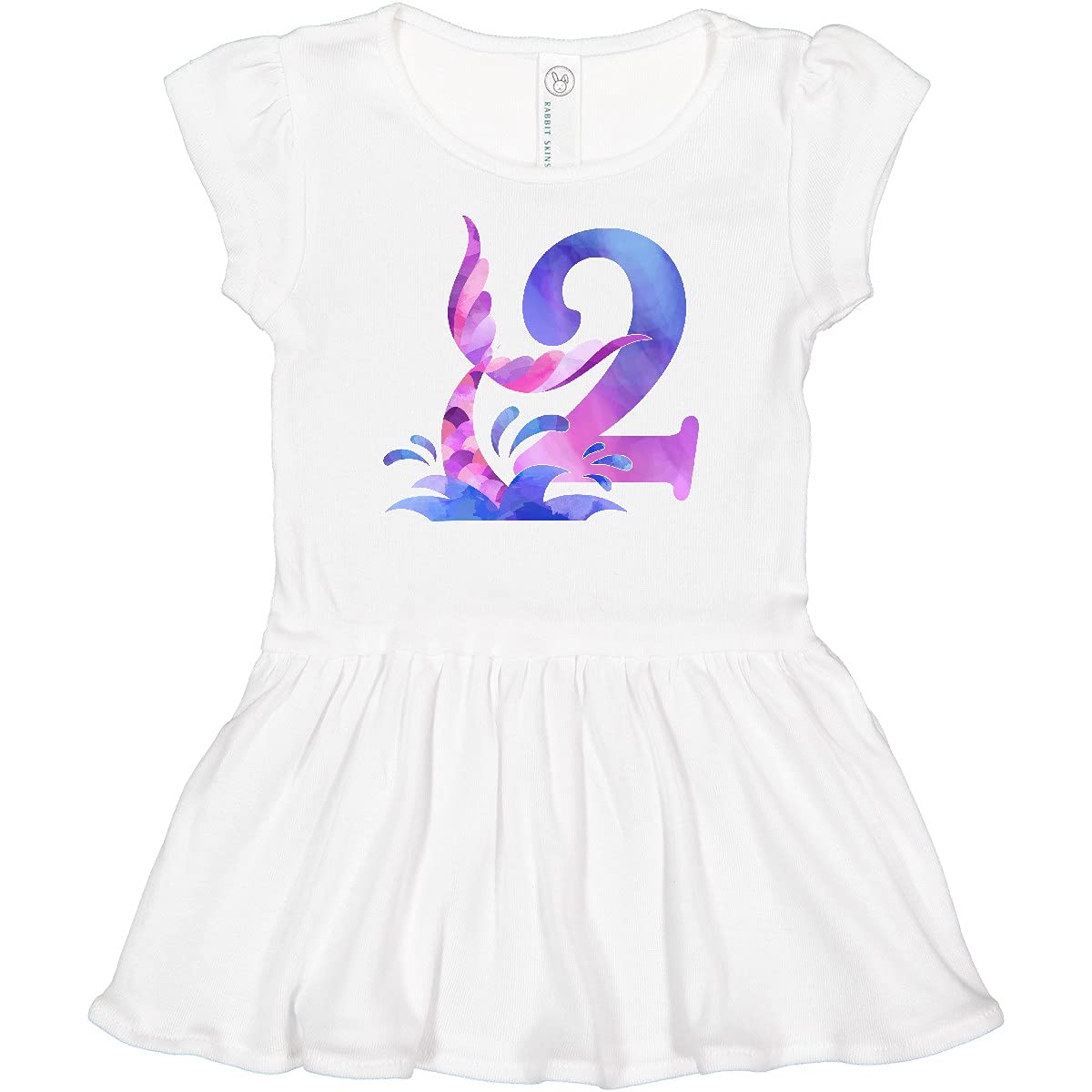 Inktastic 2nd Birthday Mermaid Tail Infant Dress - Adorable Baby Girl Outfit for Birthday Party, Photo Shoot & Special Occasions
