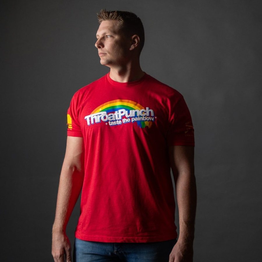 Taste The Painbow T-Shirt - Red | Funny Graphic Tee for Men & Women | Perfect for Parties, Gifts & Casual Wear