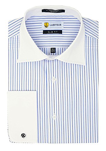 Blue Stripes on White