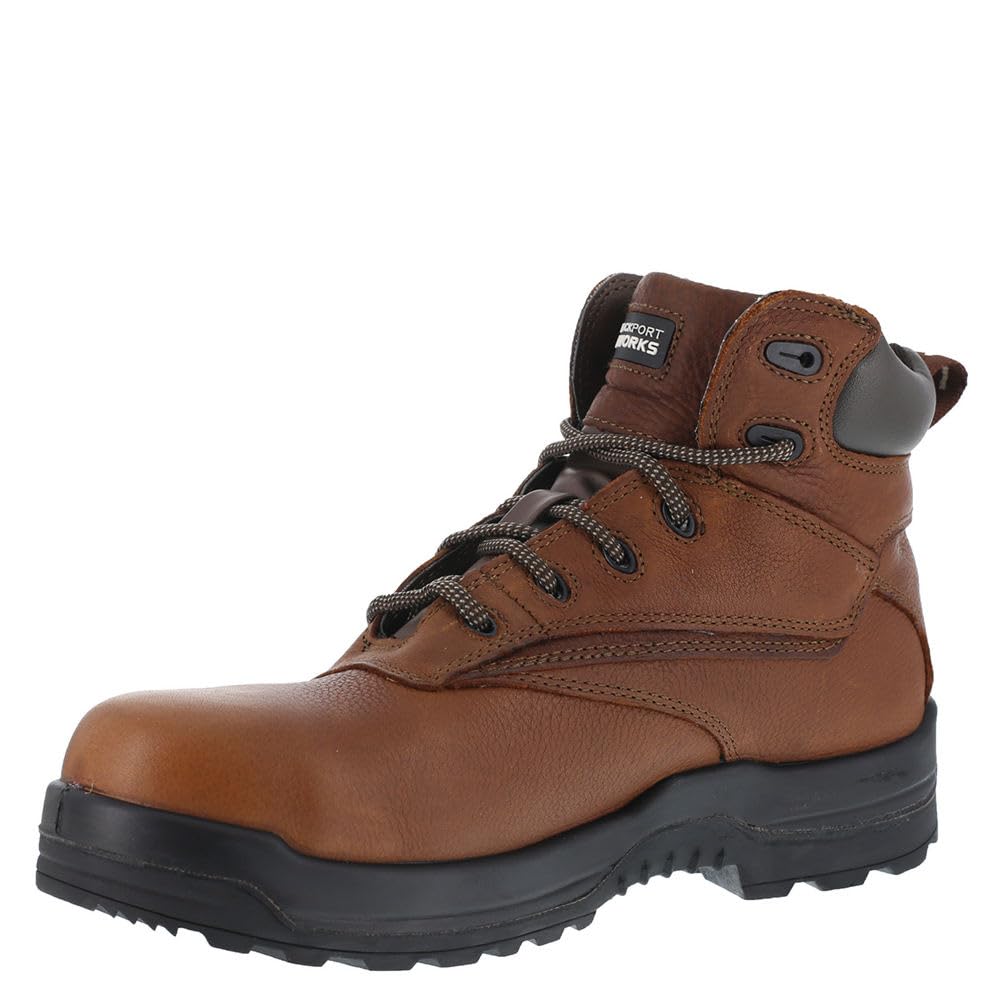 Rockport Men's More Energy RK6628 6-Inch Composite Toe Waterproof Work Boots - Durable Safety Shoes for Construction, Warehouse & Outdoor Work