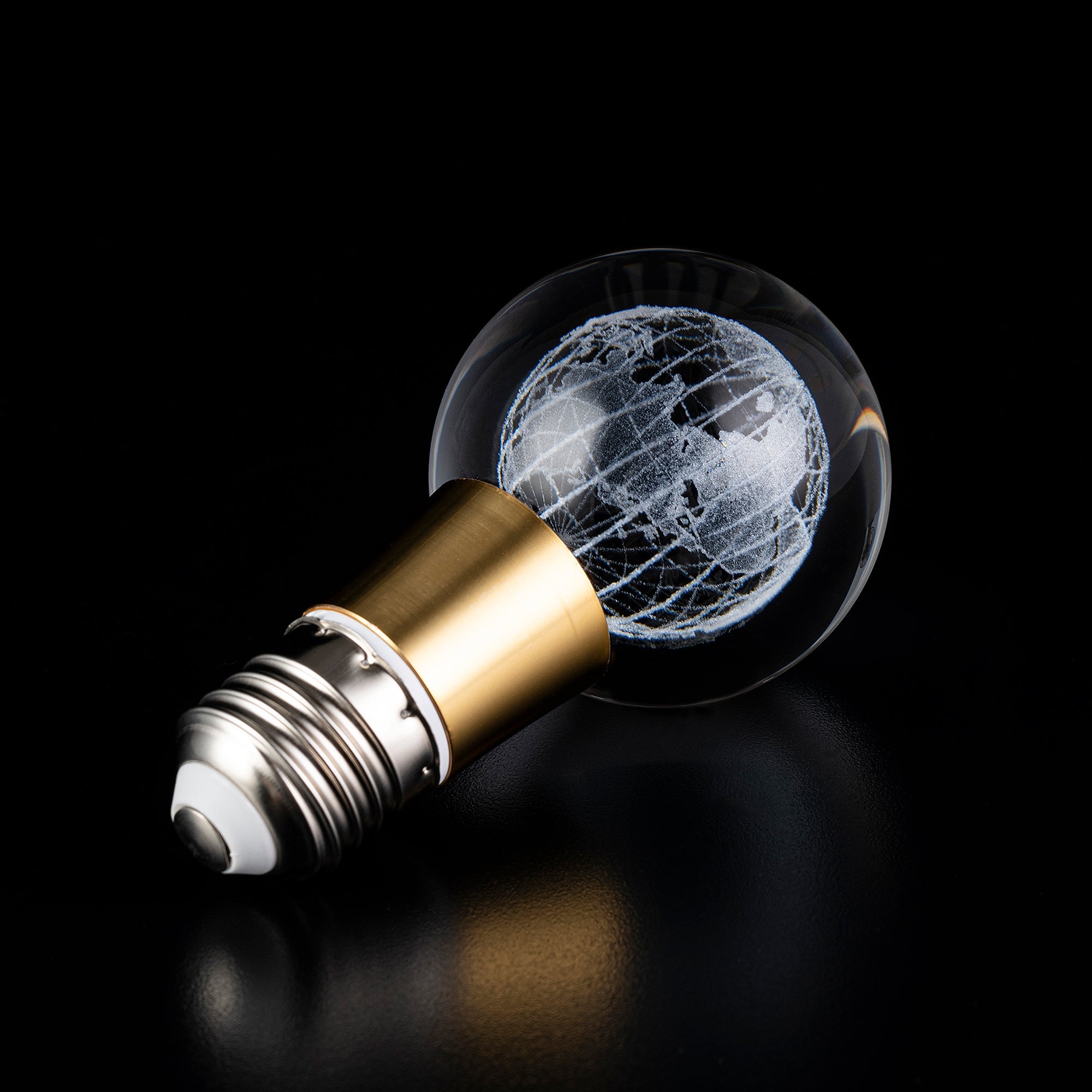 ATLAS GLOBE Crystal LED Light Bulb - Energy Efficient Decorative Lighting for Home, Office & Party Decor - Perfect for Bedroom, Living Room & Special Occasions