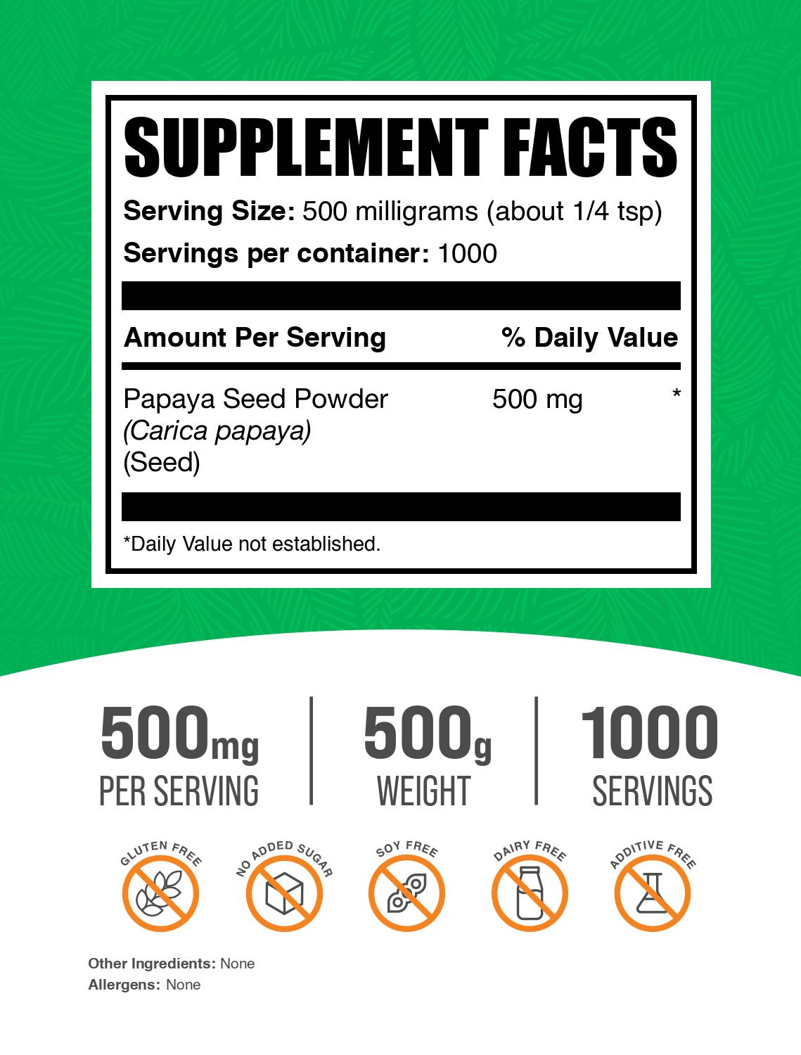 Organic Papaya Seed Powder for Digestion & Detox - 100% Pure, Non-GMO, Gluten-Free - Perfect for Smoothies, Baking & Wellness Drinks