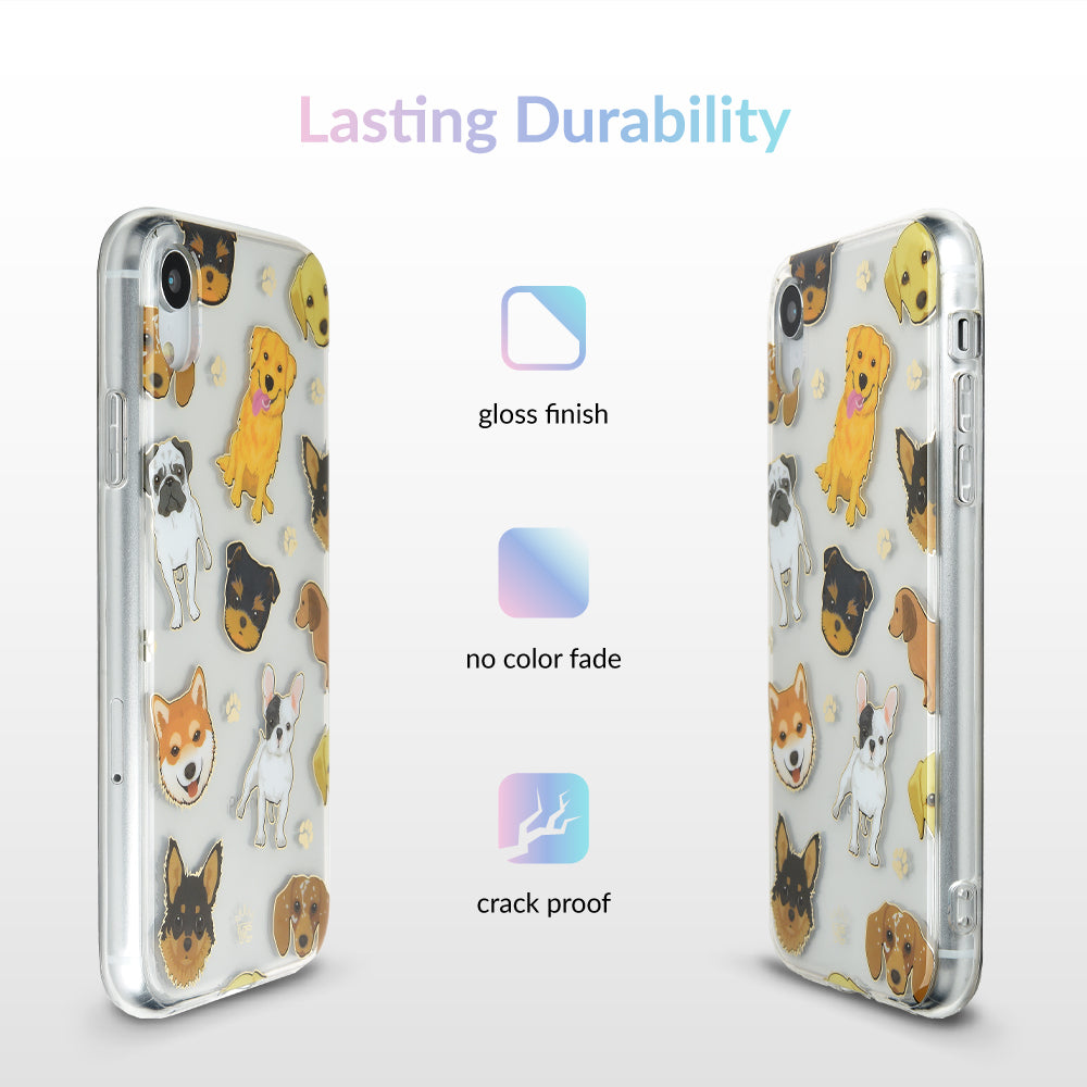 Clear iPhone Case for Dogs - Durable Scratch-Resistant Pet-Themed Phone Cover - Perfect for Dog Lovers & Pet Owners at Home, Work or Outdoor Adventures