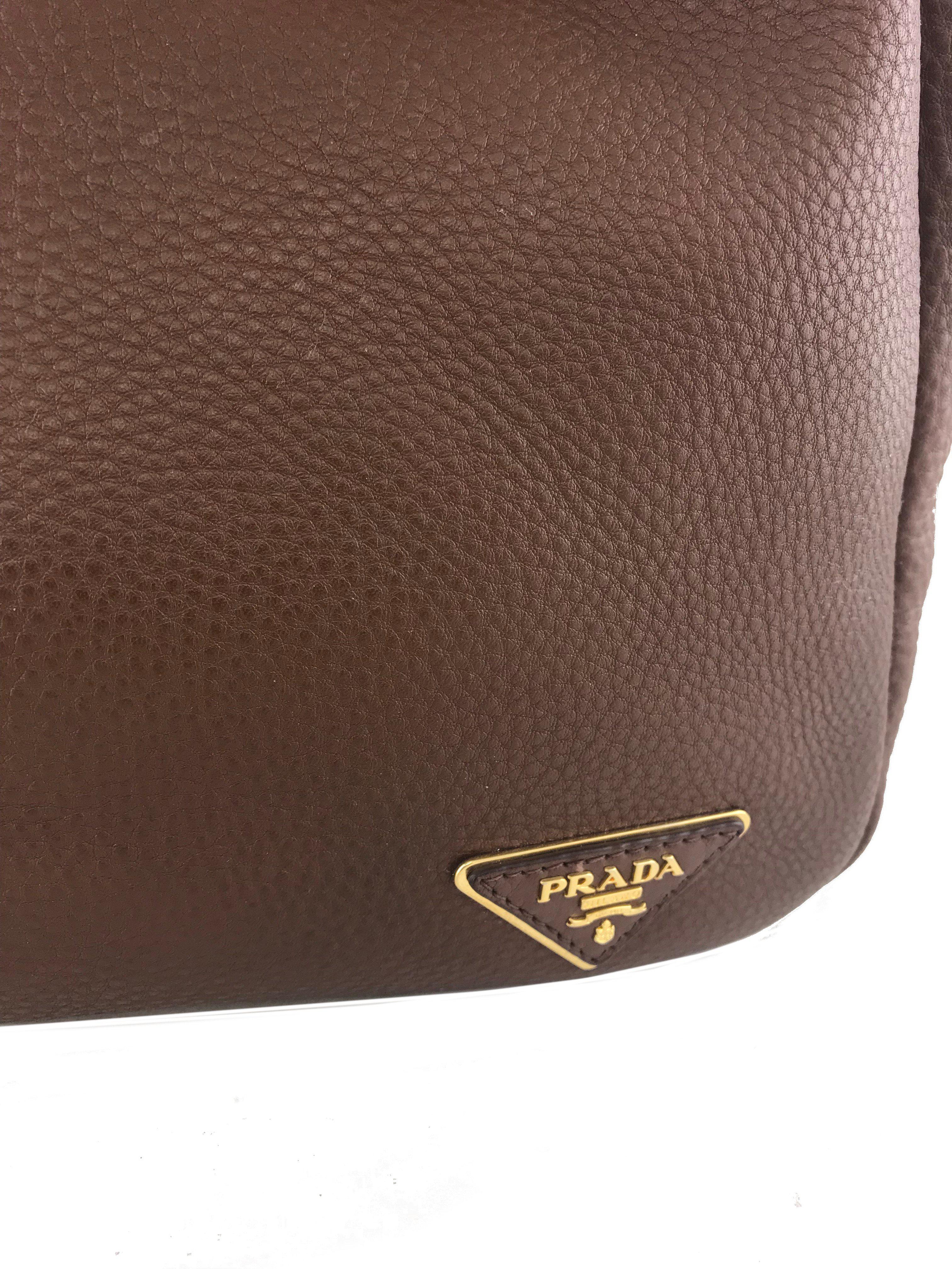 Prada Vitello Daino Leather Side Pocket Hobo Bag for Women | Luxury Italian Designer Handbag | Perfect for Work, Travel & Everyday Use