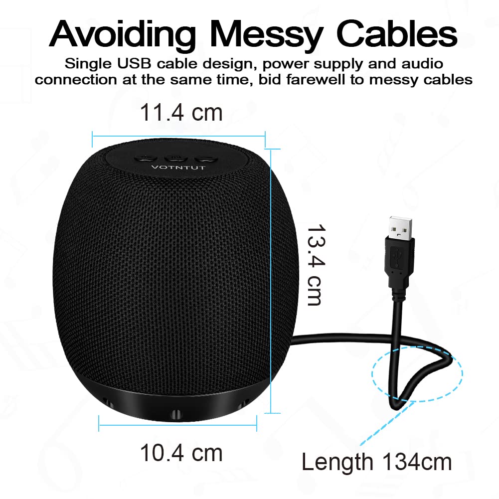 ZETIY USB-Powered PC Speakers - High-Quality Stereo Sound, Louder Volume & Rich Bass for Desktop & Laptop - Perfect for Gaming, Movies & Music (Black)