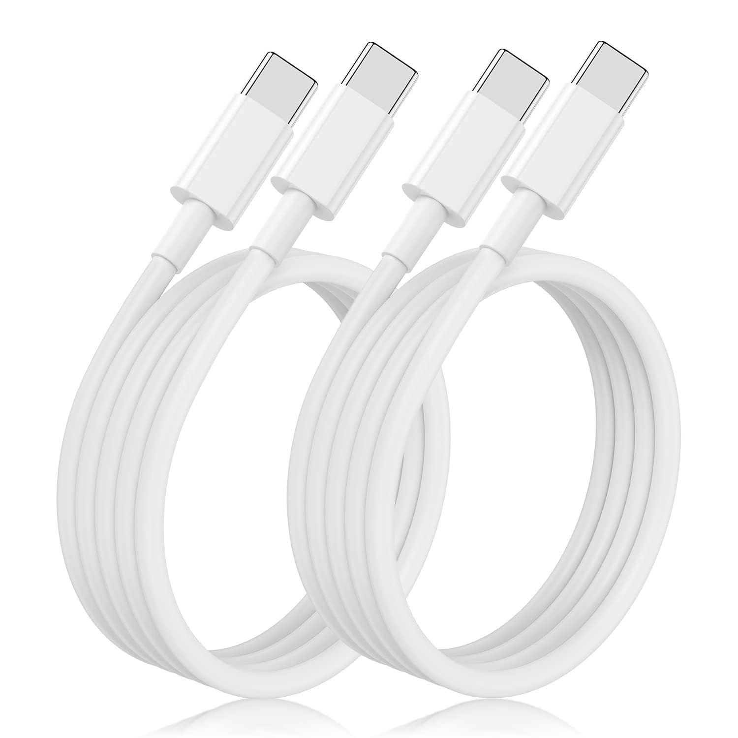 **Jeenek 2-Pack 6.6ft USB C to USB C Fast Charging Cable 60W - Compatible with iPhone 15/16 Series, MacBook Pro, iPad Pro/Air & Samsung Galaxy - Perfect for Home, Office & Travel Charging**
