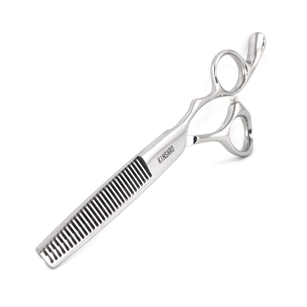 Professional 6 Inch Hair Thinning Shears - Barber Scissors with 30 Teeth & 440C Stainless Steel Blades - Sharp Hair Cutting & Styling Shears by KINSARO - Perfect for Salon Professionals, Home Haircuts & Pet Grooming