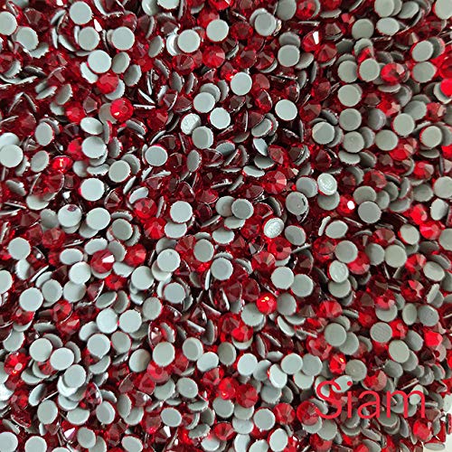 Xuccus Wholesales Hot Fix Rhinestones - Iron On Crystal AB Glass Rhinestones for DIY Clothes (Siam Color, SS20 100Gross) - Perfect for Costume Design, Wedding Dresses & Fashion Accessories