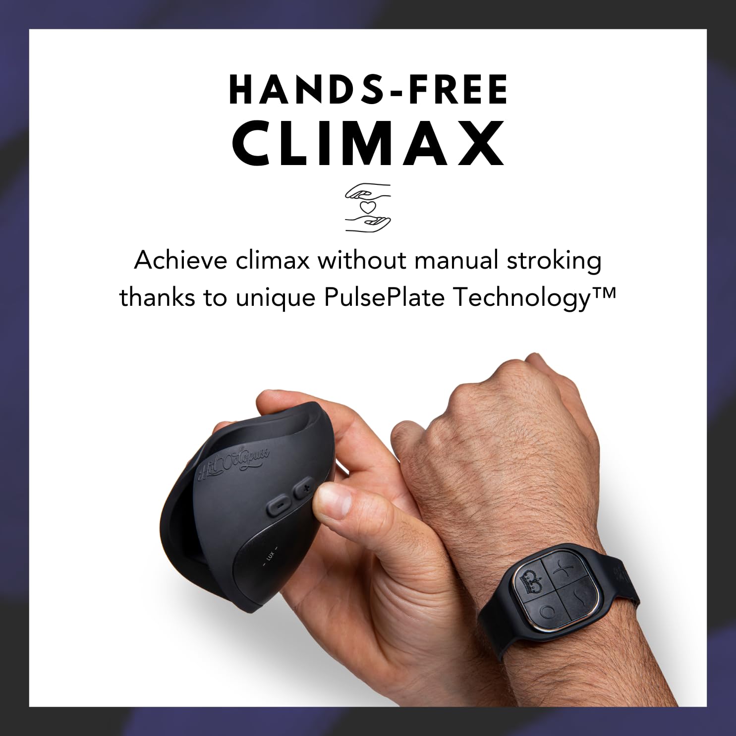 Pulse Solo LUX Automatic Male Masturbator - 6 Vibration Modes, Hands-Free Design with Wrist Strap Remote Control | Adult Sex Toy for Men | Perfect for Solo Pleasure, Couples Play & Discreet Home Use | Enhance Your Intimate Experience