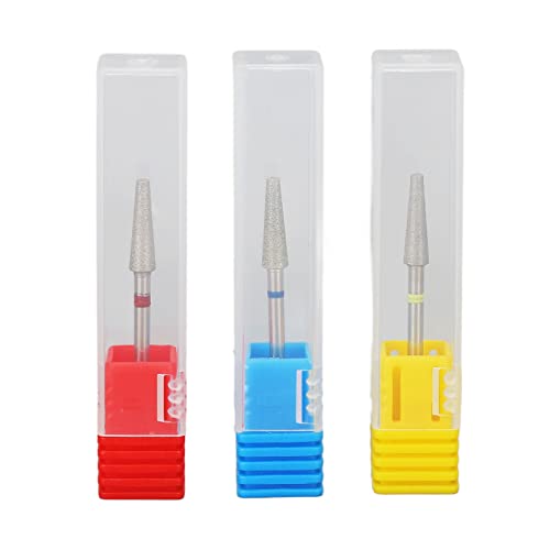 3pcs Carbide Nail Drill Bits Set - Stainless Steel Emery Nail Art Grinding Heads for Nail Drill Machine, Replacement Bits for Professional Nail Polishing, Manicure & Pedicure | Perfect for Salon, Home Nail Care & DIY Nail Art