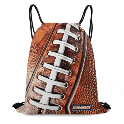 Football Drawstring Backpack 3 Basic Custom